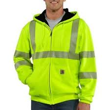 100504 High-Visibility Zip-Front Class 3 Thermal- Lined Sweatshirt-In Store prices May Be Lower Please Call