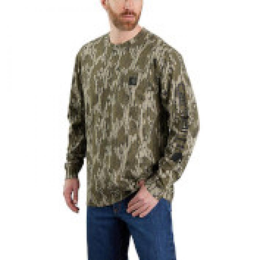 Carhartt Loose Fit Heavyweight Long-Sleeve Pocket Camo Logo Graphic T-Shirt (In-Store Prices May Be Lower)