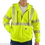 100503 High-Visibility Zip-Front Class 3 Sweatshirt-In Store prices May Be Lower Please Call