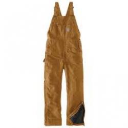 104393 Loose Fit Firm Duck Insulated Bib Overall- In Store Prices May Be Lower Please Call