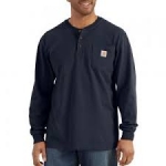 K128 Workwear Pocket Long-Sleeve Henley In Store prices May Be Lower Please Call